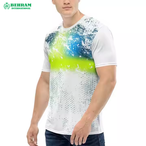 T-shirt de course pour homme en coton 100% respirant, à séchage rapide, coupe ample, impression numérique de haute qualité, respectueux de l'environnement - Product Image 5
