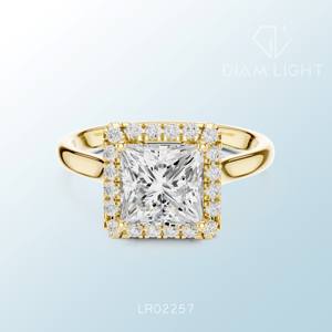 Luxury <b>cluster</b> ring make to order princess IGI certified exquisite handcrafted style ideal for wholesale buyer and custom orders - Product Image 1