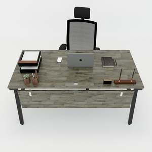 Escritorio de Oficina Moderno y Minimalista AConcept de 160x80 cm con Patas Metálicas Ensambladas para Dormitorio HBAC008 - Product Image 3