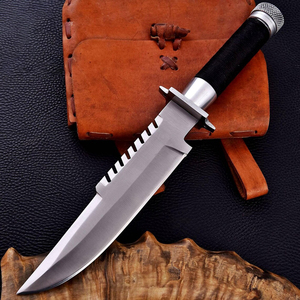 Couteau de commando fait main couteau Bowie personnalisé couteau de film avec gaine en cuir cadeau pour lui cadeau d'anniversaire cadeau de Noël. - Product Image 4