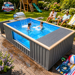 Complete Set Above Ground <b>Pool</b> with Integrated Filter System Modern Prefabricated Fiberglass Swimming <b>Pool</b> - Product Image 1