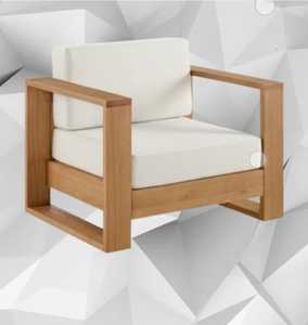 Canapé en bois, canapé 1 place, canapé en teck, mobilier d'extérieur - Product Image 2