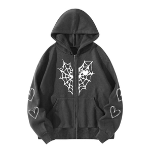 Sweat à capuche pour homme, automne-hiver, tissu épais en molleton, 100% coton, respirant, fermeture éclair avec logo et design personnalisés - Product Image 2