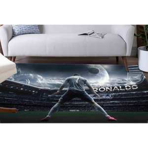 Tapis sportif pour les fans de Ronaldo, tapis imprimé motivant, tapis en chenille - Product Image 4