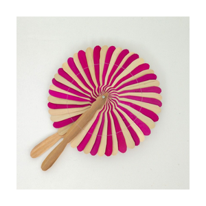 Ventilateur pliant en bambou tissé naturel Handfan fait à la main pour la décoration de refroidissement et le souvenir culturel du Vietnam - Product Image 6