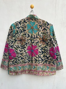 Suzani indio bordado Hippie Vintage algodón Kantha chaqueta hecha a mano Boho Unisex Blazer estilo bohemio Kantha abrigo - Product Image 6
