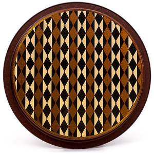 Plateau en métal rond vintage Circus Elegance Plateau de service décoratif en bois de 315 mm en acier nacré pour l'affichage de service - Product Image 2