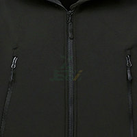 Veste Softshell Tactique Unisexe Noire Grande Taille Imperméable Respirante Coupe-Vent Automne à Capuche Fermeture Éclair Extérieur