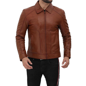 Nuevo 2025 Precio al por mayor Regular Fit Chaquetas de cuero genuino para hombres Chaquetas de cuero para hombres disponibles a precios razonables para la venta - Product Image 2