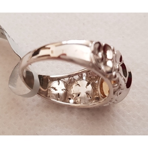 แหวนซิทรินธรรมชาติสำหรับผู้หญิงจาก Shah Gems ตัวเรือนเงินแท้ 925 ชุบทองคำสีกุหลาบ ดีไซน์แบบฝังขอบ  ทันสมัย สไตล์ลำลอง เหมาะเป็นของขวัญสำหรับคนรัก - Product Image 5