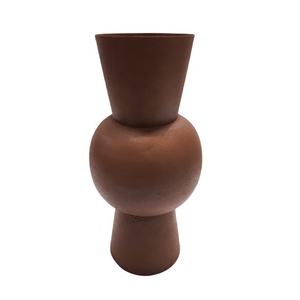 Florero de Metal de hierro para decoración del hogar único interior negro con acabado de lavado de latón estilo clásico para bodas - Product Image 4