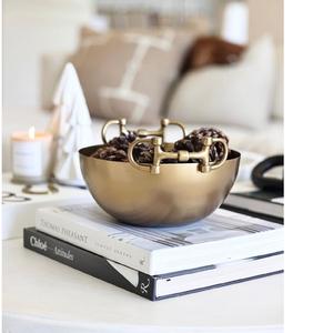 Bol décoratif en laiton et aluminium fait main et personnalisé, finition premium, bols de service pour hôtel, décoration de la maison et de la table - Product Image 4