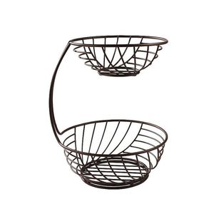 Trending Product New Iron Hanger Stand <b>Wire</b> Fruit <b>Basket</b> Holder Fruit <b>Basket</b> with Banana Hanger for Decor for Kitchen - Product Image 4