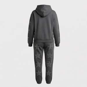 Ensembles de survêtements à capuche pour femmes de haute qualité, vente en gros, design streetwear, haut court de jogging, impression de strass, haut court décontracté, joggings - Product Image 2