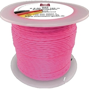 Suministros de Jardinería Alemania, Hilo de Polipropileno Fluorescente Rosa de 2 mm, Estilo Simple, 100 m de Largo, 60 kg, Paquete de 6 - Product Image 1