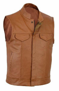 Best Price <b>Leather</b> Waistcoat for Motorcycle & Auto Racing Wear Cafe Racers Bikers Vest Hot Sale Auto Racing Wear Motorbike Vest - Product Image 2