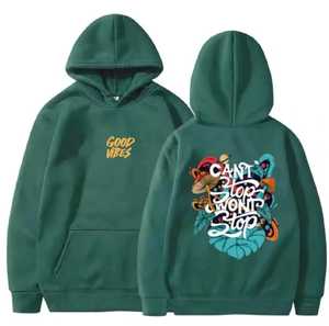 Sweat à capuche brodé et surdimensionné super doux pour hommes, 100% coton, à la mode, pour hommes, femmes et couples - Product Image 4