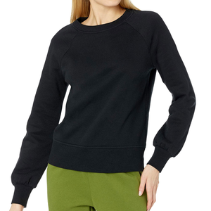 Wholesale Custom Women's <b>Long</b> <b>Sleeve</b> Fleece Hoodie Ladies <b>Top</b> with Front Embroidered Logo Winter Knitted Fabric Pullover <b>Crop</b> - Product Image 2