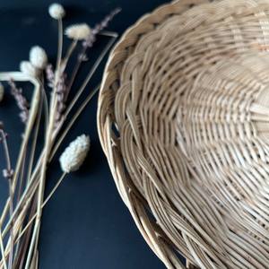 Tienphong vente en gros 2024 Vintage tissé rotin osier panier plateau grand plateau de Table rustique plateau de service pour décor de Table centrale - Product Image 4