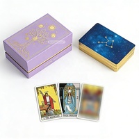 Cartes de tarot personnalisées pour débutants, jeu de cartes mystiques de haute qualité de 78 cartes avec boîte