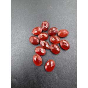Piedra preciosa suelta de ónix rojo Natural de alta calidad, corte a cuadros de Briolette, forma ovalada, 15x20mm, 1kg, a la venta, lista para exportar - Product Image 1