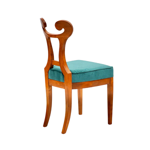 Silla de Comedor Clásica Europea de Madera Maciza con Respaldo Curvo y Asiento Tapizado en Tela para Hotel, Restaurante y Hogar - Product Image 5