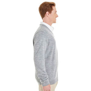 <b>Men</b> Cashmere and Silk Lightweight <b>Sweater</b> Merino Wool Rollneck <b>Sweater</b> <b>V</b> <b>Neck</b> <b>Sweater</b>-Grey Heather-5XL - Product Image 3