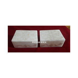 Meilleur produit traditionnel pour un cadeau de haute qualité, travail artisanal, boîtes à bijoux en marbre blanc avec incrustation de nacre - Product Image 1