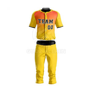 Meilleure conception de haute qualité logo personnalisé impression poids léger 2023 sports d'équipe porter uniforme de baseball en plusieurs couleurs - Product Image 1