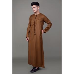 High Traditional Ethnic Adults Arabic Style <b>Thobes</b> Breathable Sustainable Fabric Jubba Long Plain Pattern Low Muslim Casual - Product Image 1