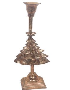 Bougeoir en aluminium plaqué argent et vert Design créatif support décoratif fait main pour bougeoir de Noël et de festival - Product Image 2