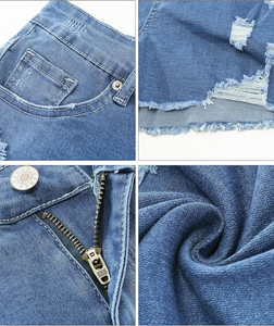 Women's High Waist Women Denim <b>Shorts</b> Breathable <b>Super</b> Distressed Women Denim <b>Shorts</b> with Custom Stone Wash for Everyday Comfort - Product Image 6