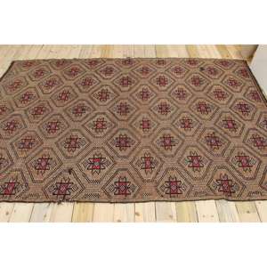 พรมขนาด 6.1x9.7 ฟุต, พรมวินเทจตุรกี, พรมขนสัตว์เปอร์เซียสีน้ำตาล - Product Image 2