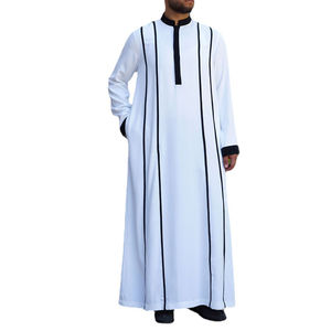 Vêtements pour hommes musulmans thobe islamique moderne khamis traditionnel vêtements arabes thobe dubai abaya conceptions personnalisées doublure - Product Image 1