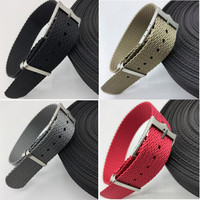 Bracelet de montre en nylon premium 20mm 22mm, bracelet Zulu Perlon, tissu de ceinture réglable, logo personnalisé