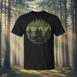 T-Shirt graphique rétro pour hommes et femmes, arbres de la forêt, nature, plein air, Vintage - Product Image 3