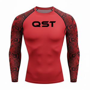OEM Suppliers Custom Sublimation Long Sleeve Rashguard Sportswear <b>Compression</b> <b>Shirt</b> High Quality Jiu Jitsu Kimono BJJ Rashguard - Product Image 2