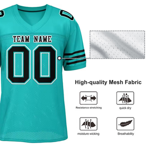 Custom FEROCIOUS CLOTHING American Football Practice Jersey <b>Red</b> <b>Mesh</b> V Neck Short Sleeve Breathable Anti-Bacterial Lightweight - Product Image 5