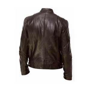 Vente en gros et à bas prix de vestes en cuir pour hommes veste en cuir véritable pour hommes coupe ajustée - Product Image 2