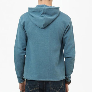 100% Cotton <b>Fleece</b> Pullover <b>Hoodie</b> for <b>Men</b> Customizable High Quality Heavyweight Winter Pullover Solid Pattern Hooded Collar - Product Image 3