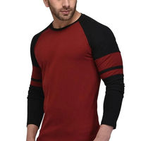T-shirt surdimensionné pour homme 100% coton, nouveau design avec manches longues et col respirant, vêtements simples, dernière mode