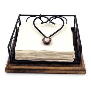 Porte-serviettes en fer fini élégant pour banquet de mariage et décoration de table d'hôtel de luxe du fournisseur indien - Product Image 2