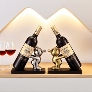 Support de bouteille de vin en or et argent de luxe pour bar à domicile - Product Image 2