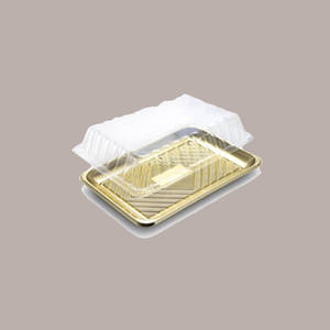 Kadò No. 3 Alcas Couvercles de plateaux à pâtisserie jetables 50 Pcs 270x190H50mm 50 Pcs Kadò No. 3 Alcas Couvercle de plateau à pâtisserie 270x190H50mm - Product Image 1