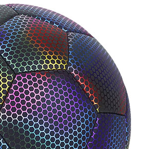 High Quality OEM <b>Glowing</b> Reflective Holographic Soccer Ball Luminous Light-Up <b>Football</b> for Night Training Made In Pakistan - Product Image 5