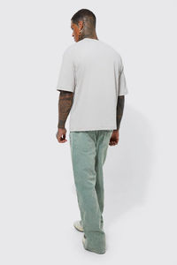 Pantalones Cargo para Hombre, Estilo Urbano, Color Verde Salvia, Lavado Medio, Ecológicos, Transpirables, Corte Relajado, Cierre con Cordón Ajustable, OEM - Product Image 2