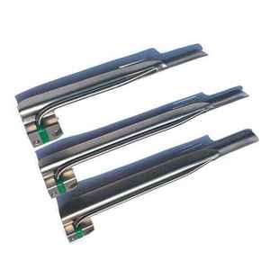 ชุดเครื่องมือตรวจภายในทางเดินหายใจสัตว์คุณภาพดีที่สุด ไฟเบอร์ออปติก LED พร้อมด้ามจับและใบมีดมิลเลอร์ 4 ใบ ทำจากสแตนเลส ใช้งานด้วยมือ - Product Image 3