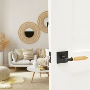 Poignée de levier de porte en acier de luxe pour la maison appartement intérieur salle de bain poignée de porte coulissante accessoires de quincaillerie d'ameublement 2023 - Product Image 4