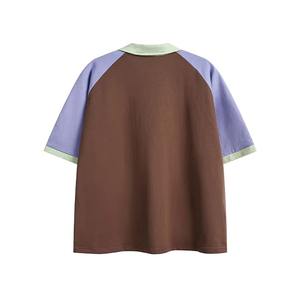 Polo décontracté de couleur contrastée avec chemise à manches courtes pour hommes personnalisation vente en gros en usine - Product Image 4