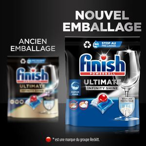 แท็บเล็ตสำหรับเครื่องล้างจาน Finish Ultimate Infinity Shine 160 เม็ด (80 x 2 แพ็ค) กลิ่นหอมสดชื่น ทำความสะอาดและเพิ่มความเงางาม ขจัดคราบมันอย่างมีประสิทธิภาพ - Product Image 5